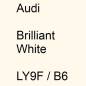 Preview: Audi, Brilliant White, LY9F / B6.